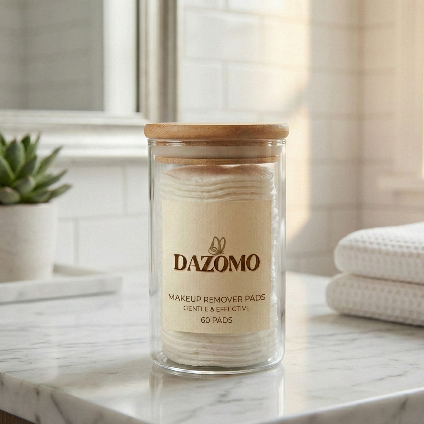 60 pieces DAZOMO makeup remover pads.